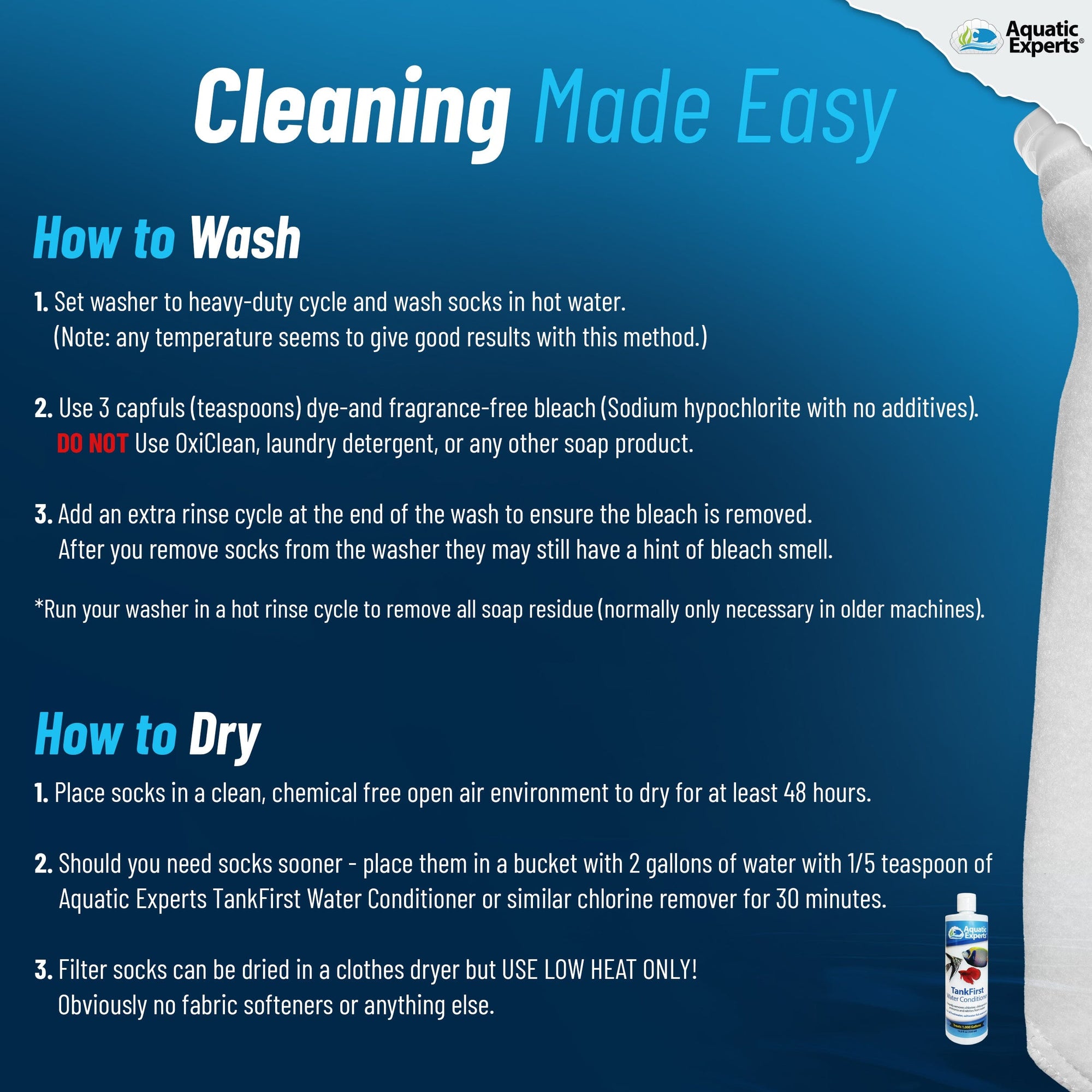 Aquatic Experts 7" Ring Filter Sock - 200 Micron for Large Reef Systems