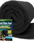 Classic Koi Pond Filter Pad COARSE - Black Bulk Roll Filter Media, Ultra-Durable Latex Coated for Fish Ponds