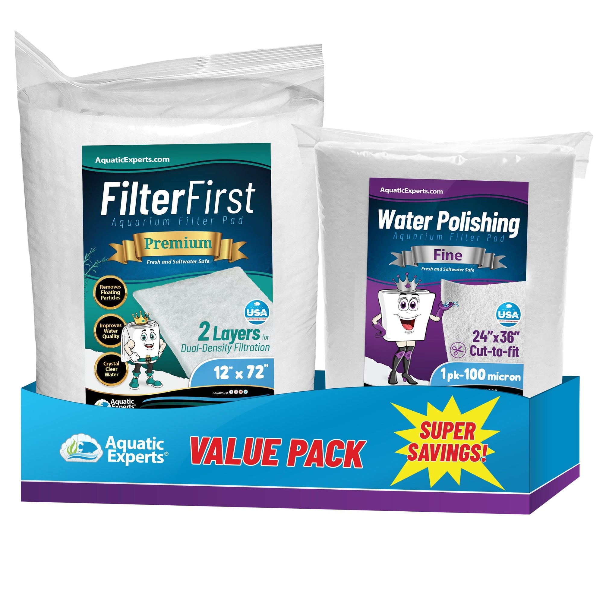 Aquarium Filter Floss - FilterFirst Pad Media Roll for Crystal Clear Water