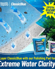 Classic Bonded Aquarium Filter Pad - Blue & White Aquarium Filter Media Roll Bulk, Customizable for Most Filters