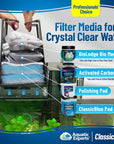 Classic Bonded Aquarium Filter Pad - Blue & White Aquarium Filter Media Roll Bulk, Customizable for Most Filters