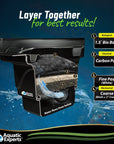 Pond Bundle - Complete Filtration Kit: Carbon + White Fine + Black Coarse 18"x72"