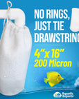Aquatic Experts Drawstring Filter Sock - 200 Micron for Reef Aquariums