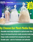Aquatic Experts Aquatic Experts Aquarium Filter Bag - Extra Fine Mesh Media Bags - Ideal for Efficient Aquarium Filtration