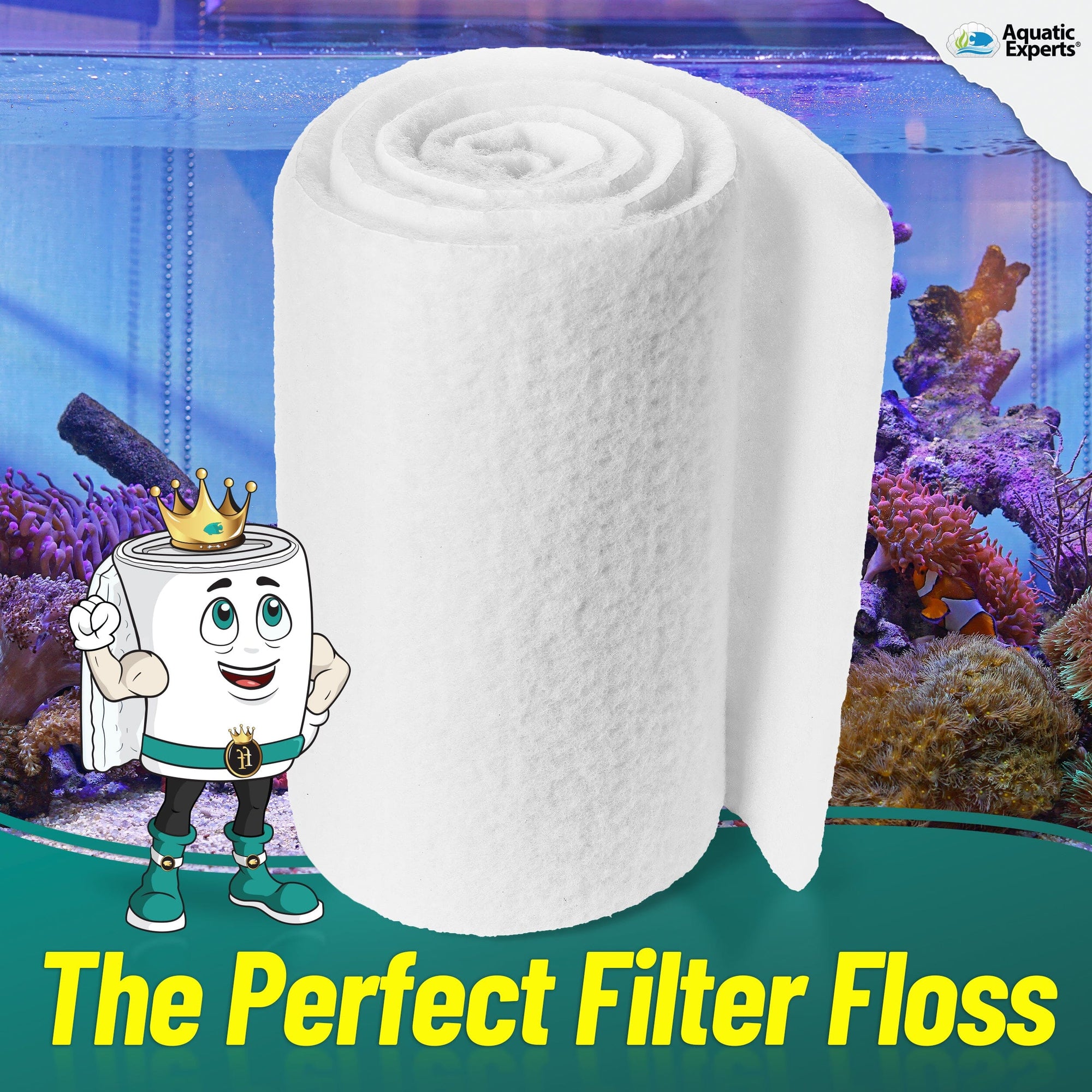Aquarium Filter Floss - FilterFirst Pad Media Roll for Crystal Clear Water