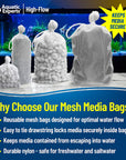 Aquatic Experts Aquarium Filter Bag - High Flow Mesh Media Bags - Ideal for Efficient Aquarium Filtration