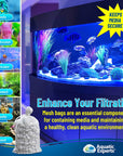 Aquatic Experts Aquarium Filter Bag - High Flow Mesh Media Bags - Ideal for Efficient Aquarium Filtration
