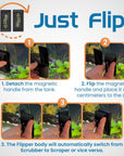 Flipper MAX FLOAT 2 in 1 Magnetic Aquarium Algae Cleaner