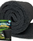 Classic Koi Pond Filter Pad COARSE - Black Bulk Roll Filter Media, Ultra-Durable Latex Coated for Fish Ponds