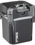 Image of the Sicce Whale 120 External Canister Filter in black and gray, with two hose connectors on top and SICCE brand name visible. The compact, efficient filtration system is rectangular with rounded edges for easy maintenance.