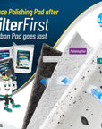Aquarium Bundle - Carbon Filter 10.5"x36" + FilterFirst 12"x72"+ Polishing Pad 100 Micron Bundle