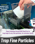 Aquarium Bundle - Carbon Filter 10.5"x36" + FilterFirst 12"x72"+ Polishing Pad 100 Micron Bundle