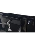 The Innovative Marine INT 112 Gallon Lagoon Aquarium Complete Reef System has a black overflow box with a sleek finish, multi-nozzle return loc-line, and multiple slots for optimal flow, ideally suited for a Saltwater Reef System.