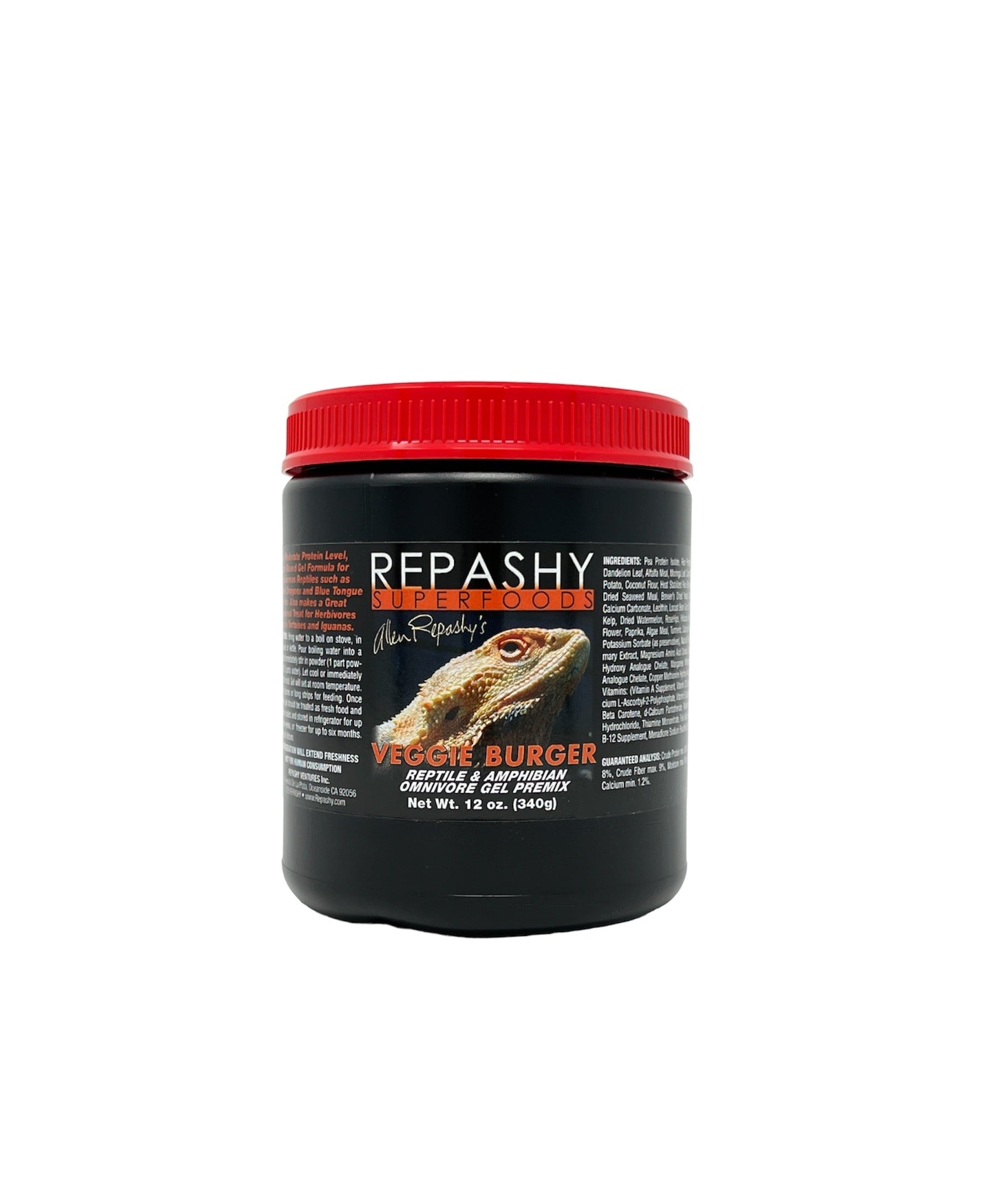 Repashy Veggie Burger Omnivore Diet 12oz - Plant-Based Reptile Food Gel