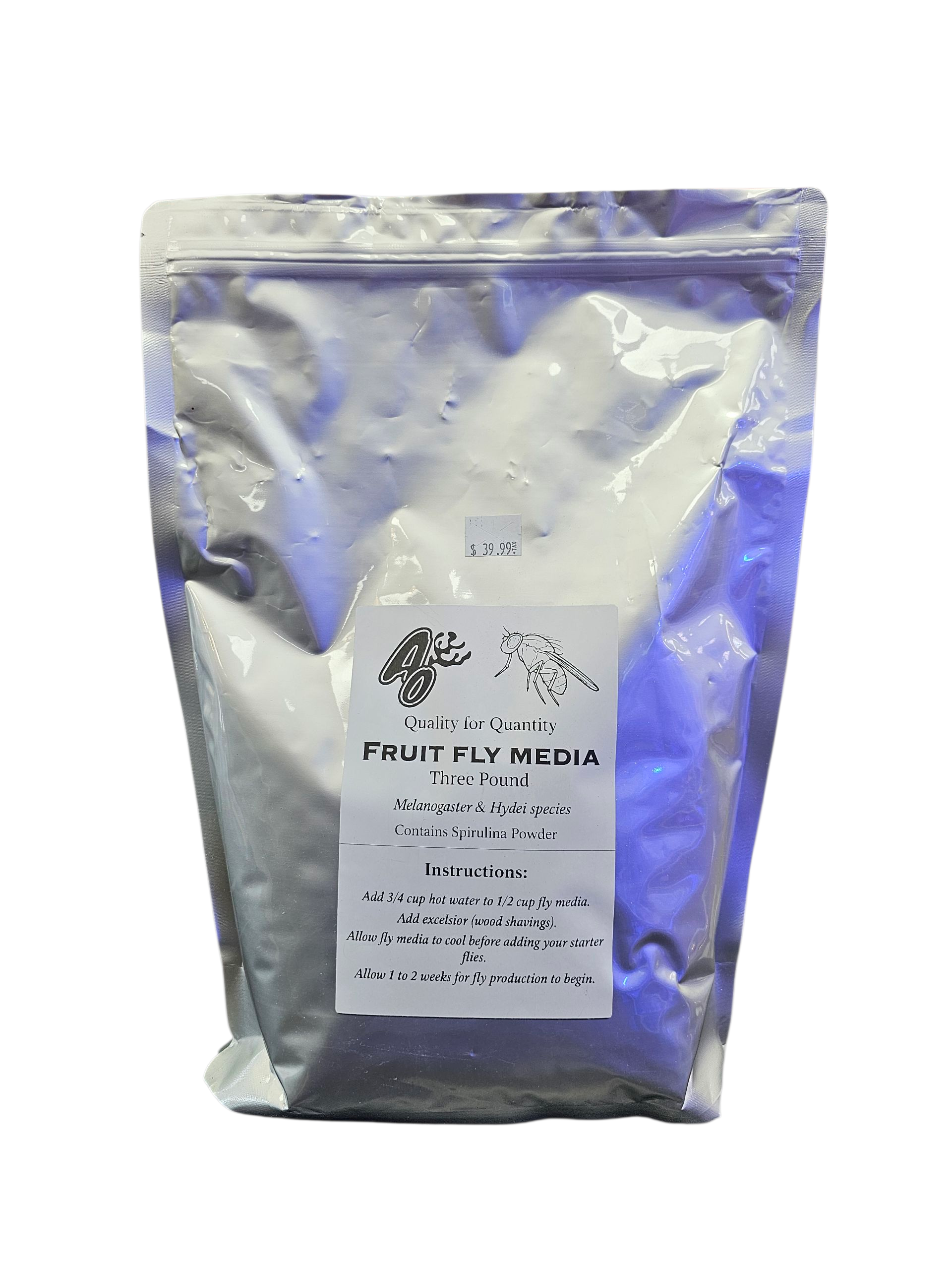 AO Premium Fruit Fly Culture Media - Professional Breeding Food for Reptile Feeders | Aquatic Oasis
