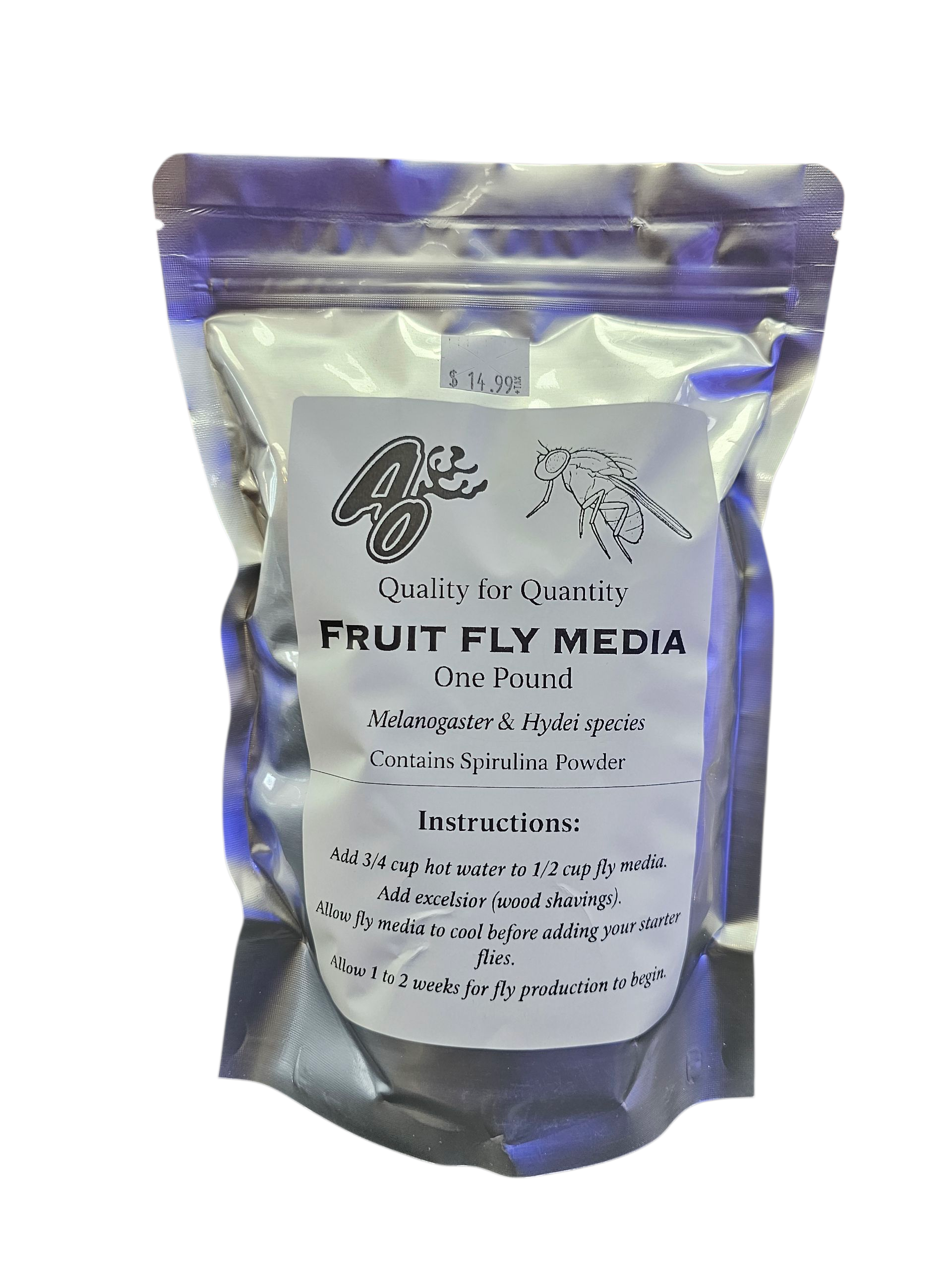 AO Premium Fruit Fly Culture Media - Professional Breeding Food for Reptile Feeders | Aquatic Oasis