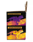 The Zoo Med - ReptiCare Infrared Heat Projector 35w box shows two gecko thermal images: a cold-bodied one in purple and a heated-bodied one in yellow, both enhanced with infrared technology. Labels indicate deep-penetrating thermal effects.
