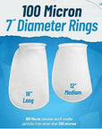 Aquatic Experts 7" Ring Filter Sock - 100 Micron for Large Reef Systems