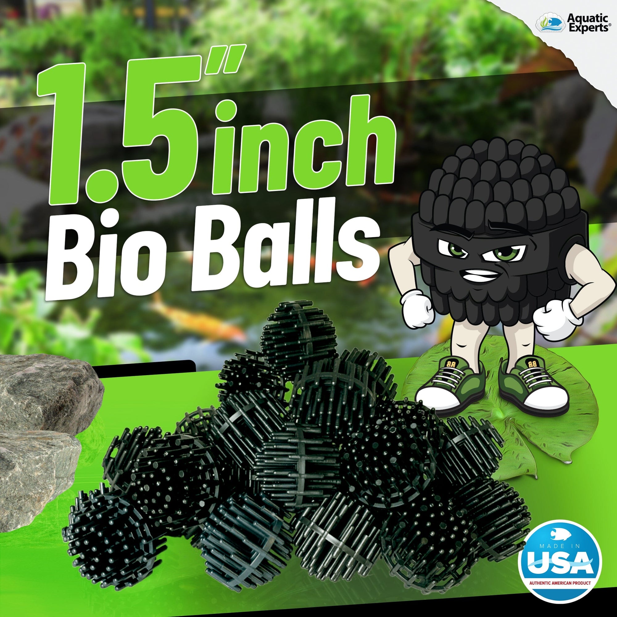 Pond Bundle -Carbon Filter 18&quot;x 36&quot; + BioBall 300 count with Mesh Bag + Cream Pond 18&quot;x36&quot; Bundle