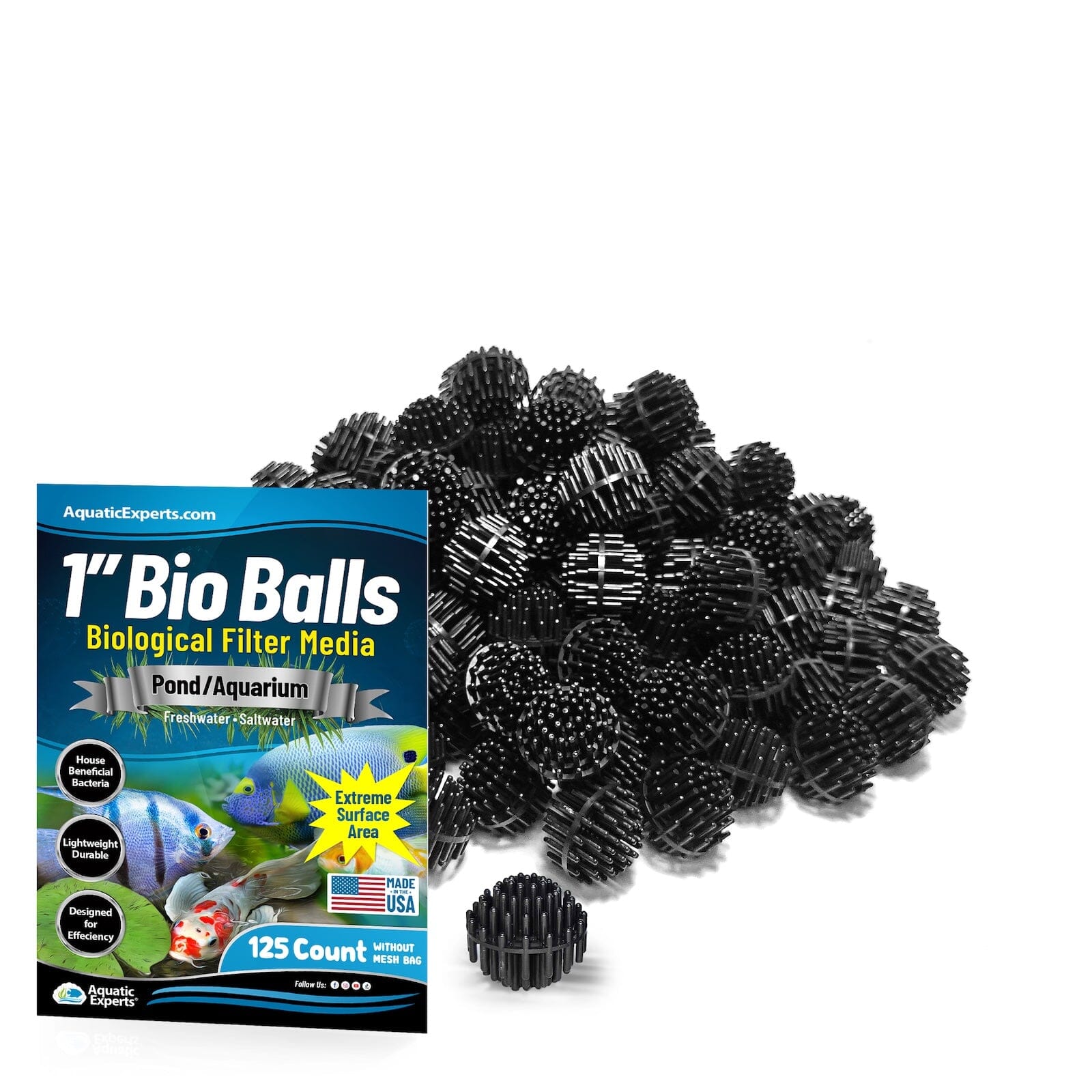 1-Inch Bio Balls Filter Media - Perfect for Aquarium &amp; Small Pond Filters - High-Quality Bio Balls