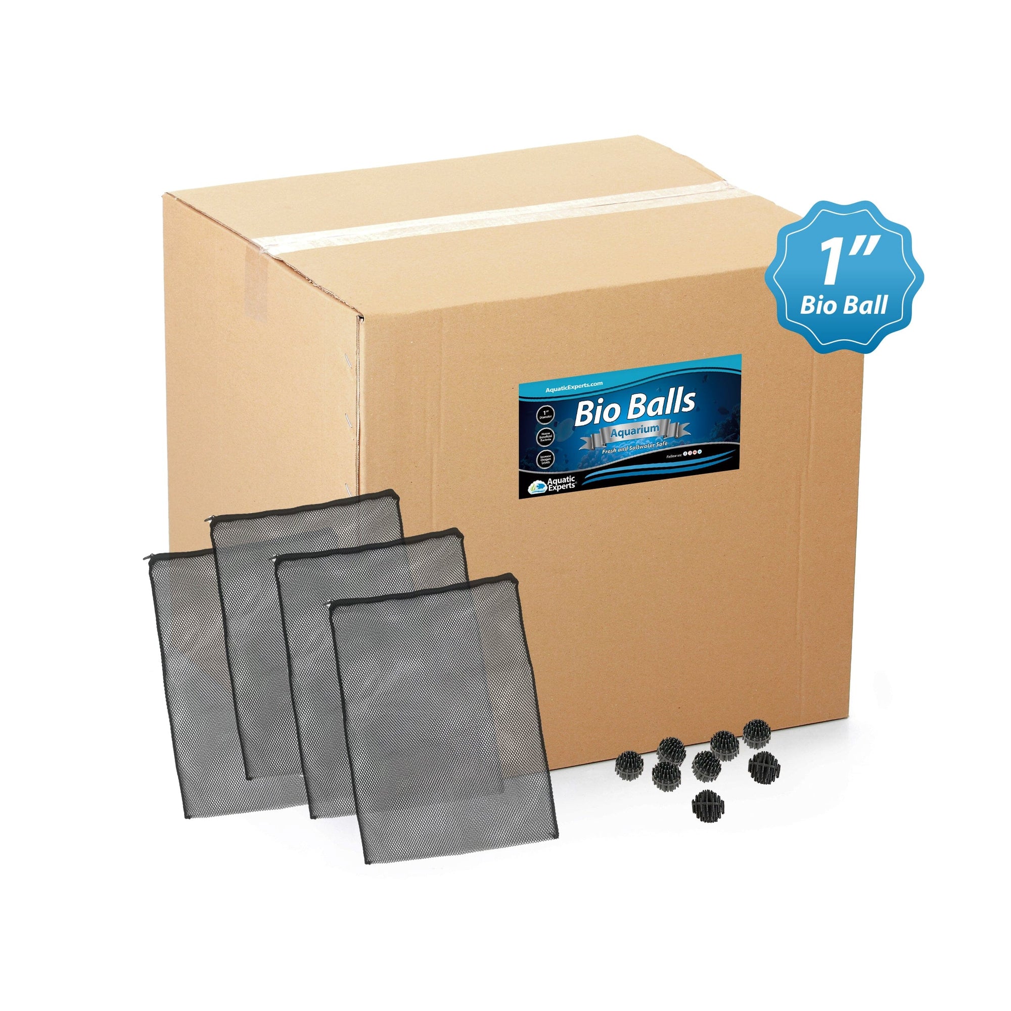 1-Inch Bio Balls Filter Media - Perfect for Aquarium &amp; Small Pond Filters - High-Quality Bio Balls