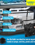 1-Inch Bio Balls Filter Media - Perfect for Aquarium & Small Pond Filters - High-Quality Bio Balls