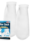 Aquatic Experts 4" Ring Filter Sock - 200 Micron for Reef Aquariums