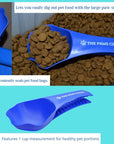 2in1 Paw-shaped Durable and Sturdy Pet Food Scoop/Clip (1 cup)