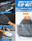 Flipper 2-in-1 Microfiber Aquarium Cleaning Mitt 1 Pack