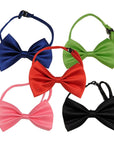 5 PCS ADJUSTABLE DOG BOW TIES (Random Colors)