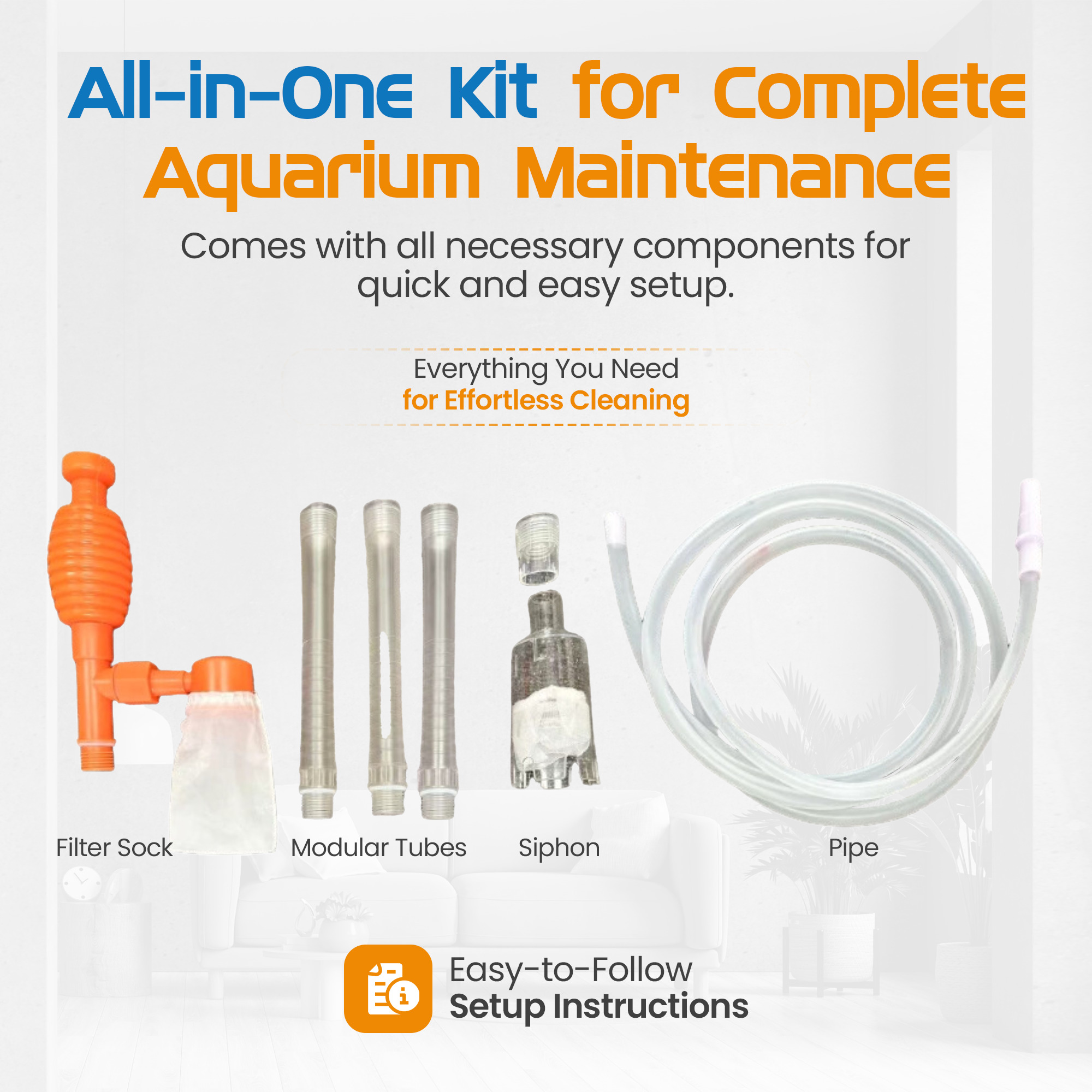 Flipper AquaVac Gravel/Sand Cleaner &amp; Siphon Kit