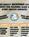 Flipper 2-in-1 Microfiber Aquarium Cleaning Mitt 2 Pack