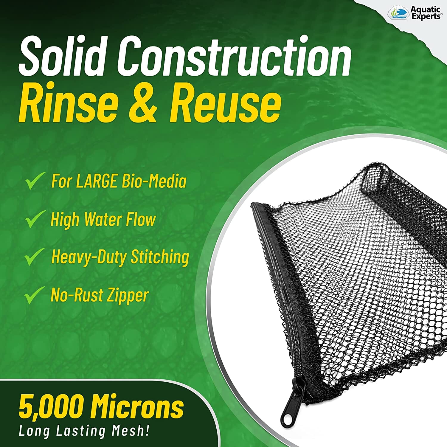 Mesh Bags for Bio Ball Filter Media - Ideal for Aquarium &amp; Pond Filtration - Made in USA