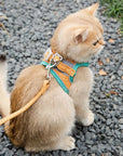 Adjustable Cat Harness With Leash Set Reflective Vest Pet Harnesses