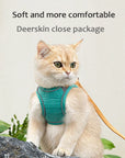 Adjustable Cat Harness With Leash Set Reflective Vest Pet Harnesses