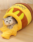 Adorable Honey Jar Theme Cat Bed