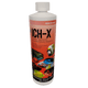 A bottle of Aquarium Solutions - ICH-X, a disease treatment designed for both freshwater and marine aquariums. The packaging displays images of different fish species and provides detailed product information. It comes in a white bottle with a striking red label and is topped with a white cap.