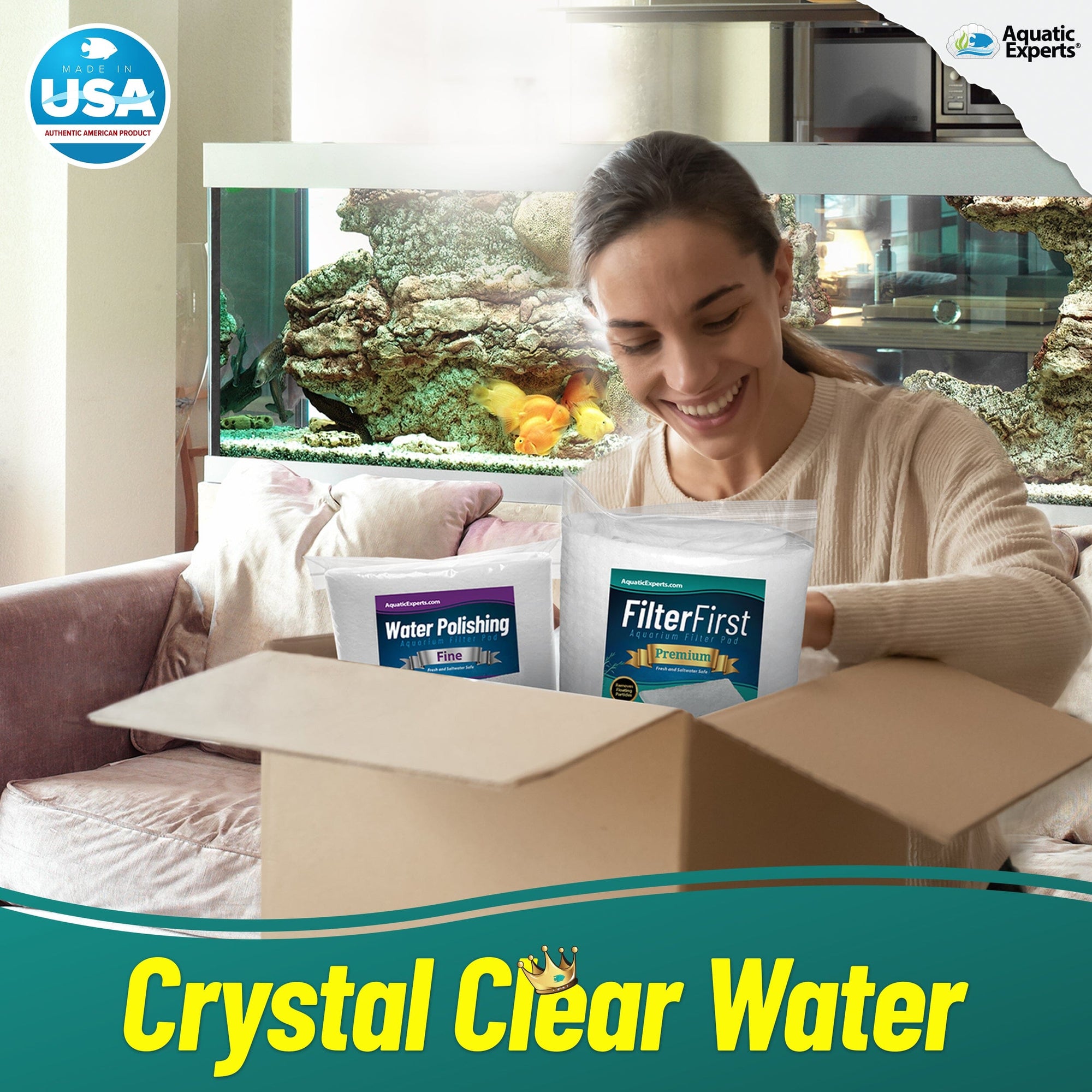 Aquarium Bundle includes Filter First 12&quot; x 72&quot; and Polishing Pad 100 Micron 1 Pack
