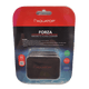 The Aquatop - Forza Magnetic Glass Cleaner - Medium comes packaged with a black cleaner inside, featuring a non-slip grip, easy scraping capabilities, and a floating design. The packaging is styled in red and black with a clear plastic cover.