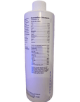 Introducing the Aquavitro Fuel, a 350ml white bottle that comes with a label providing a detailed guaranteed analysis of essential nutrients, vitamins, and minerals such as iron, iodine, and zinc. As an amino acid supplement designed for optimal results, this product features black text listing quantities per gallon. It includes a screw cap to ensure secure storage.