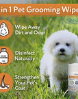 Arava Dog and Cat Wipes for Pet Grooming with Chlorhexidine and Silk