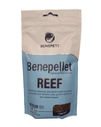 A package of Benepets Benepellet Reef medium-sized 2.5mm pellet food, weighing 152g. The bag is predominantly blue and white.