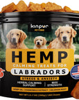 Calming Chews for Labrador Dogs with Valerian Root and Hemp Oil   Aid