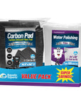 Aquarium Bundle - Carbon Pad Bundle - Carbon Pad Filter 10.5" x 36" & Water Polishing Pad 24" x 36" 100 Micron - 1 pack