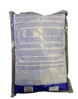 A product packaged in blue and silver that features printed text all over its surface, including instructions and product information with key terms in bold. The packaging for the Caribsea - Arag Alive Sand - Hawaiian Black 10 lbs appears crinkled, displaying a reflective quality.