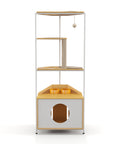 Cat Condo with Feeding Station and Climbing Platforms,