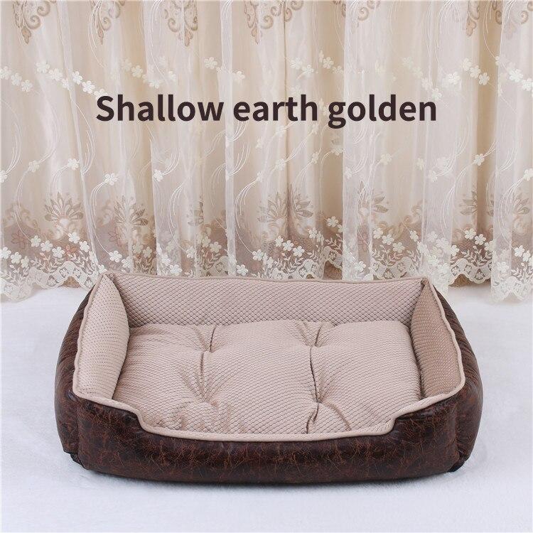 Cat Dog Bed Winter Warm Pet Sofa Waterproof Leather Kennel House