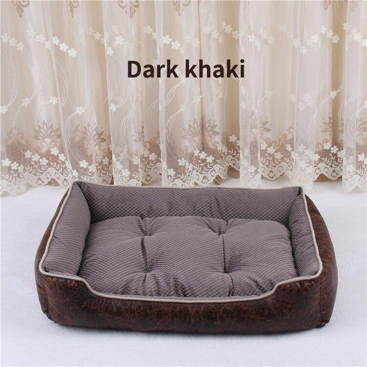 Cat Dog Bed Winter Warm Pet Sofa Waterproof Leather Kennel House