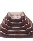 Cat Dog Bed Winter Warm Pet Sofa Waterproof Leather Kennel House