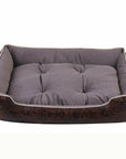 Cat Dog Bed Winter Warm Pet Sofa Waterproof Leather Kennel House